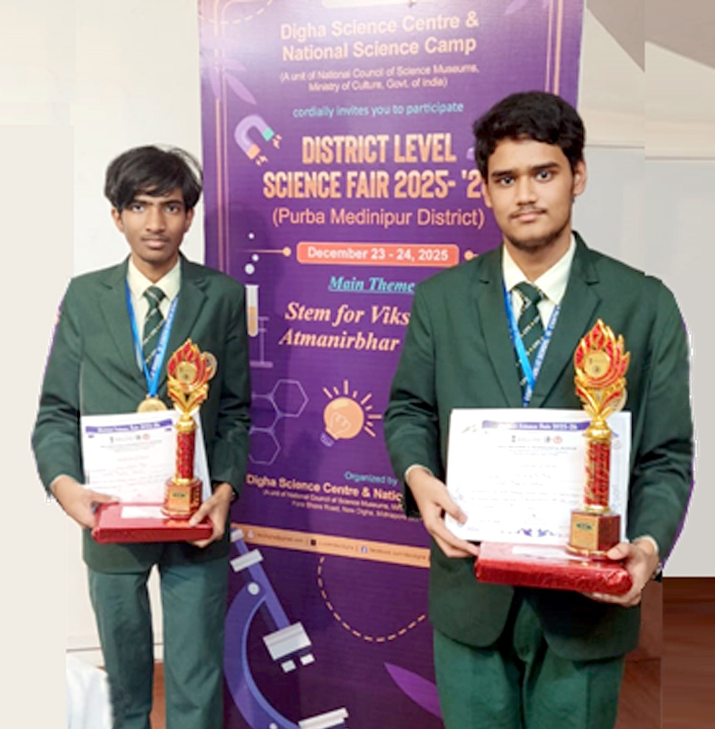 Souradipta Das and Soumyajit Das – District Level Science Fair Winners